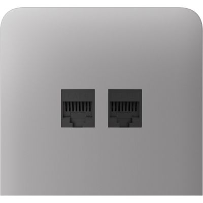 Бічна панель для вбудованої інтернет-розетки Ajax SideCover (LAN) vertical Fog (126224.319.FG)