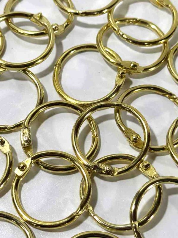 Кільце металеве для палітурки 31,75 мм (100 шт.), золото