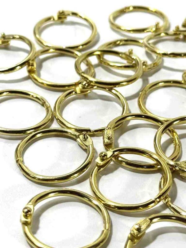 Кільце металеве для палітурки 31,75 мм (100 шт.), золото