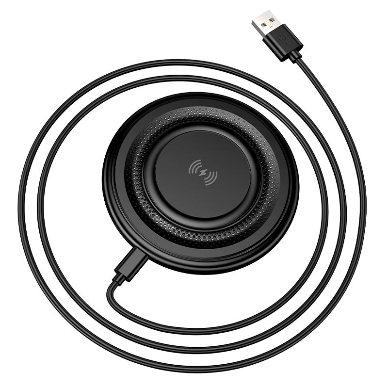 Бездротовий зарядний пристрій BOROFONE BQ40 Crown desktop wireless fast charger Black