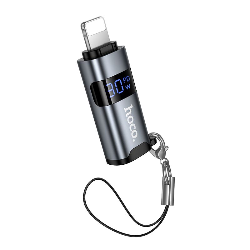 Перехідник HOCO UA36B C male to USB female OTG transparent adapter Black
