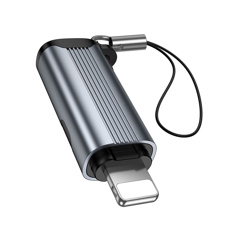 Перехідник HOCO UA36B C male to USB female OTG transparent adapter Black