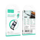 Перехідник HOCO UA36B C male to USB female OTG transparent adapter Black