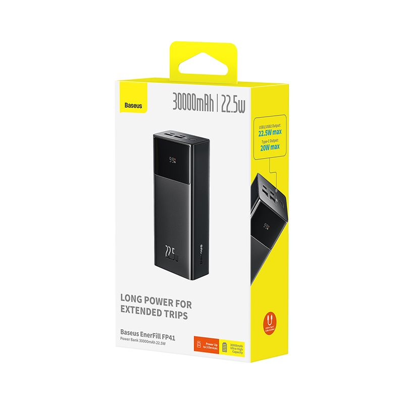 Зовнішній акумулятор Baseus EnerFill FP41 Power Bank 30000mAh 22.5W Cosmic Black