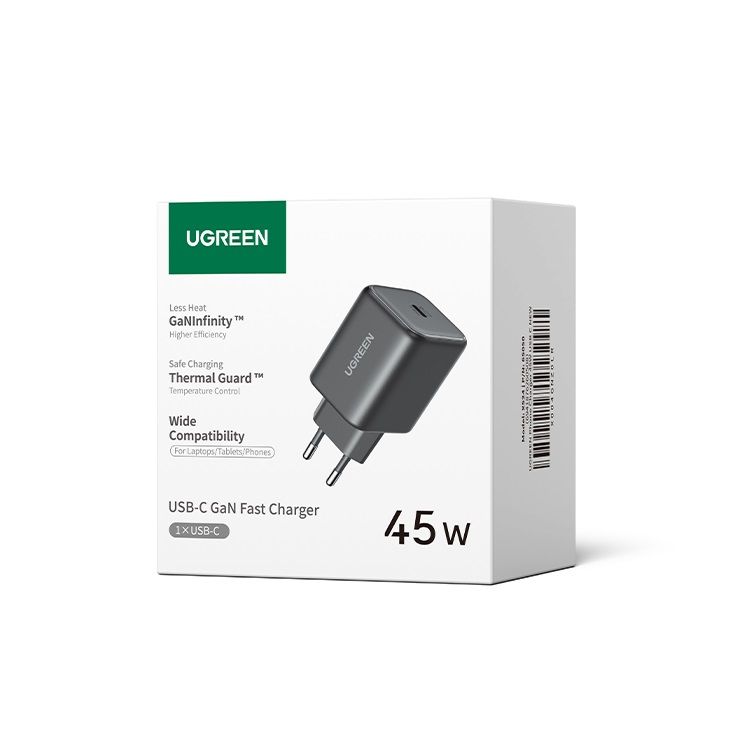 Мережевий зарядний пристрій UGREEN X524 45W USB-C GaN Fast Charger EU black
