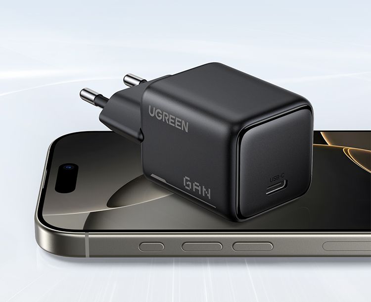 Мережевий зарядний пристрій UGREEN X517 25W USB-C GaN Fast Charger Black