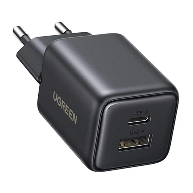 Мережевий зарядний пристрій UGREEN X514 20W 2-Port GaN Fast Charger EU black
