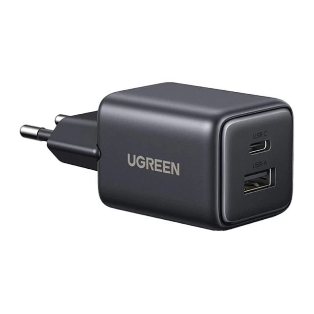 Мережевий зарядний пристрій UGREEN X514 20W 2-Port GaN Fast Charger EU black