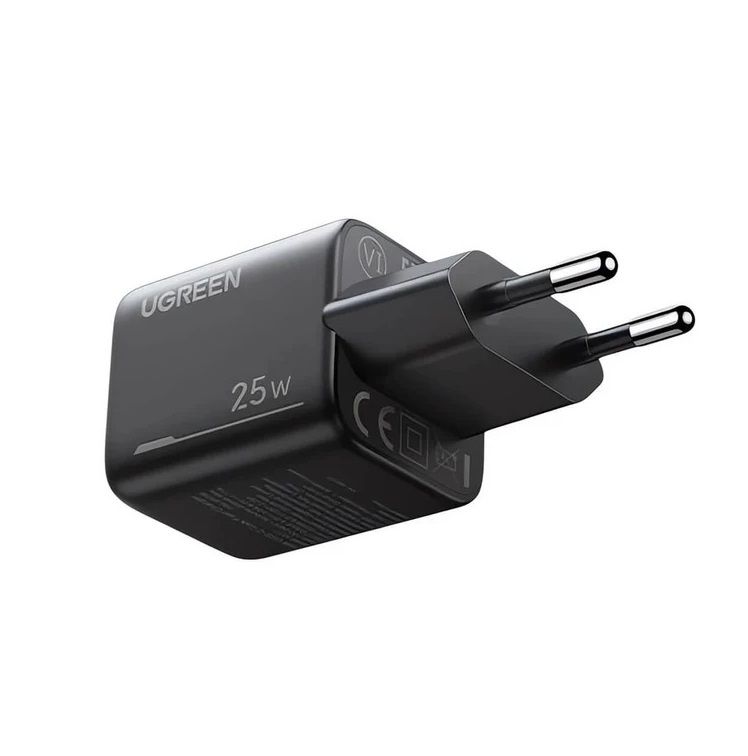Мережевий зарядний пристрій з кабелем UGREEN X517 25W USB-C GaN Fast Charger Set EU+1M CC Cable black