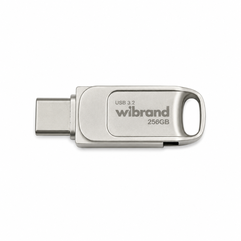 Флеш-накопичувач Wibrand USB 3.2 Gen1 Bee 256GB USB Type-A/USB Type-C Silver