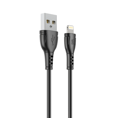 Кабель Wibrand Boa PVC charging data cable for iP 1m Black