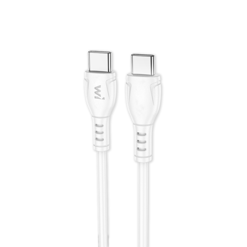 Кабель Wibrand Boa 60W PVC charging data cable C to C 1m White