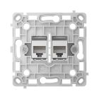 Механізм розетки Ajax OutletCore (LAN) Vertical White (126186.165.WH)