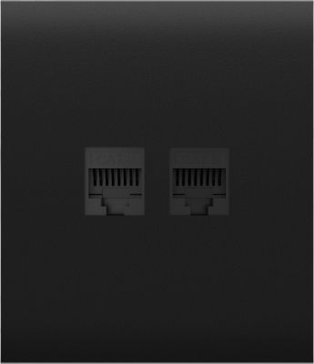 Передня панель для вбудованої інтернет-розетки Ajax CenterCover (LAN) Black (126196.318.BL)