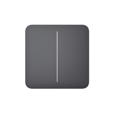 Кнопка для двоклавішного вимикача Ajax SoloButton (2-gang) Graphite