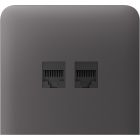 Бічна панель для вбудованої інтернет-розетки Ajax SideCover (LAN) vertical Grey (126222.319.GR)
