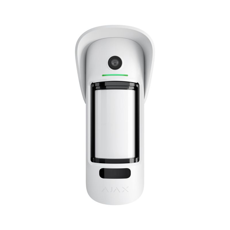 Бездротовий вуличний датчик руху Ajax MotionCam Outdoor (PhOD) з підтримкою фотоверифікації тривог, функцій «Фото за запитом» і «Фото за сценарієм» White