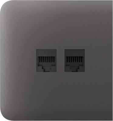 Бічна панель для вбудованої інтернет-розетки Ajax SideCover (LAN) Grey (126214.319.GR)
