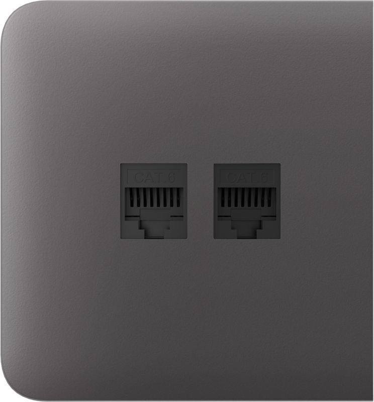 Бічна панель для вбудованої інтернет-розетки Ajax SideCover (LAN) Grey (126214.319.GR)