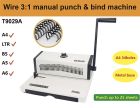 Біндер на металеву пружину YIBO T9029AR круглі отвори