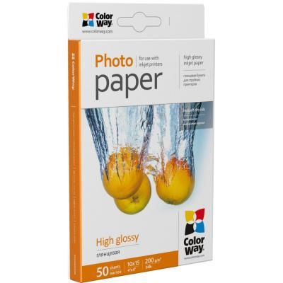 Фотопапір ColorWay 10x15 200г glossy, 50с (PG2000504R)