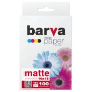 Фотопапір Barva 10x15, 180 g/m2, matt, 100арк (A180-255)