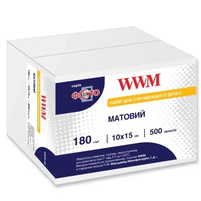 Фотопапір WWM 10x15 (M180.F500)