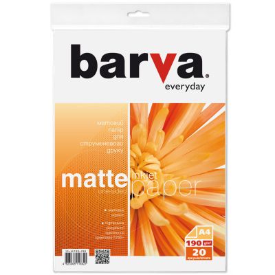 Фотопапір Barva A4 Everyday matted 190г 20с (IP-AE190-290)