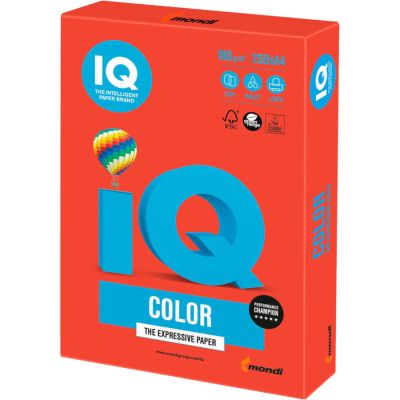 Папір Mondi IQ color А4 intensive, 80g 500sheets, Coral red (CO44/A4/80/IQ)