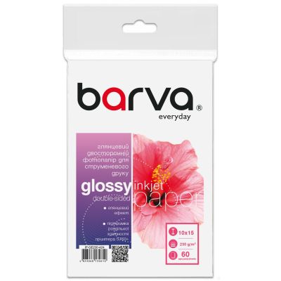 Фотопапір Barva 10x15, 230 g/m2, Everyday, Glossy, double-sided, 60c (IP-GE230-424)