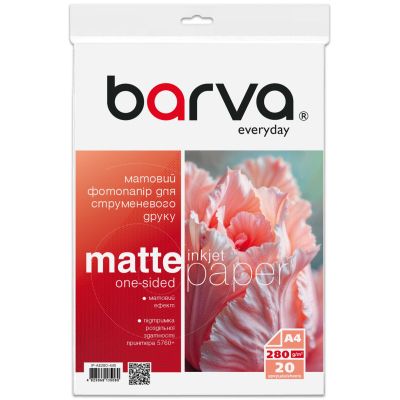 Папір Barva A4, 280 г/м2, Everyday, matt, 20 с (IP-AE280-445)