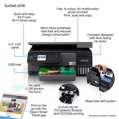 Багатофункціональний пристрій Epson L8100 WI-FI (C11CK94401)